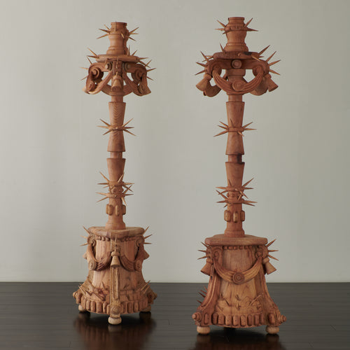 Pair of 'Patria' Handcrafted Candlesticks by Mike Diaz